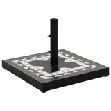 Vidaxx pied de parasol carré 12 kg noir et blanc