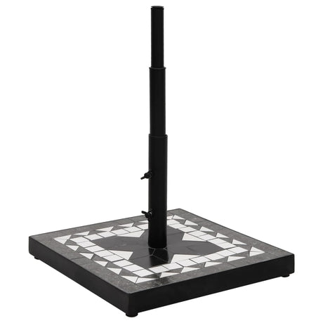 Vidaxx pied de parasol carré 12 kg noir et blanc
