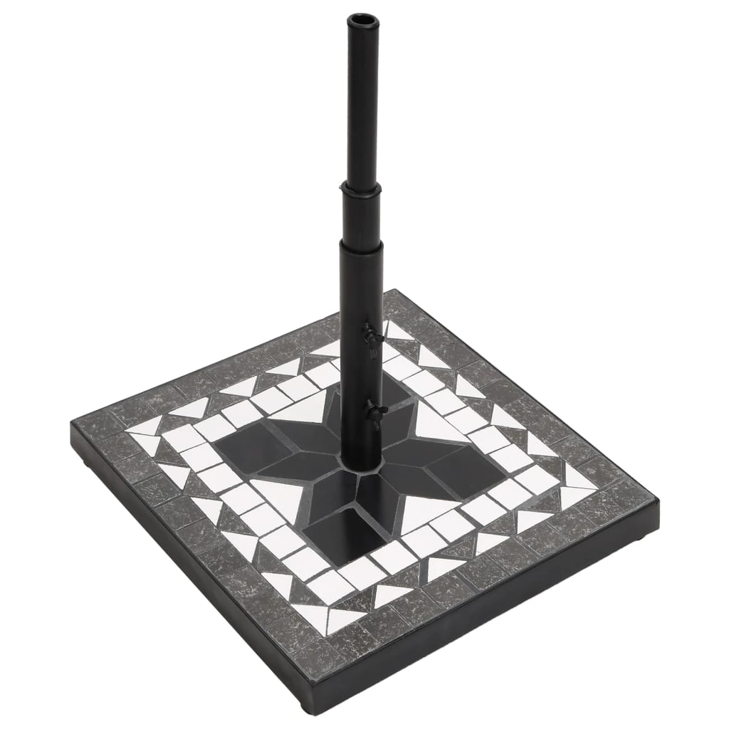 Vidaxx pied de parasol carré 12 kg noir et blanc