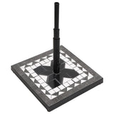 Vidaxx pied de parasol carré 12 kg noir et blanc