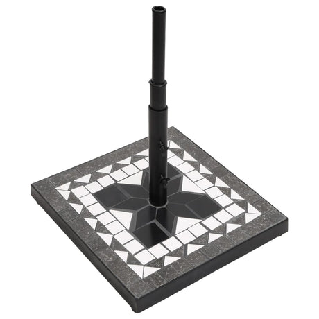 Vidaxx pied de parasol carré 12 kg noir et blanc