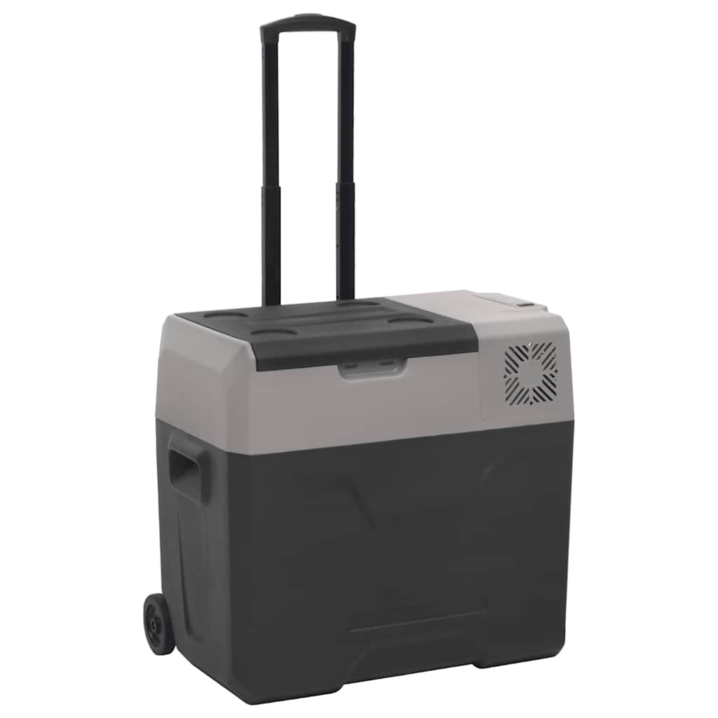 Vidaxx glacière à roulettes et poignée 40 l polypropylène noir et gris