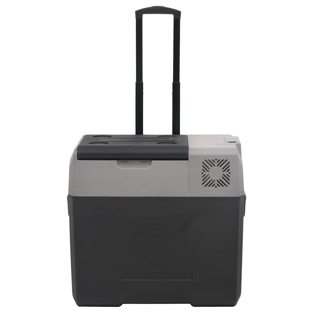 Vidaxx glacière à roulettes et poignée 40 l polypropylène noir et gris