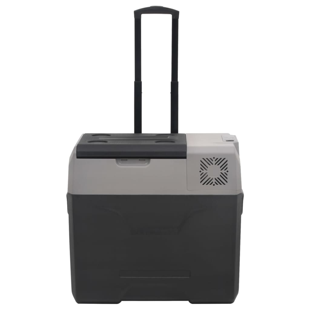 Vidaxx glacière à roulettes et poignée 50 l polypropylène noir et gris