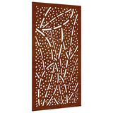 Vidaxxl décoration murale jardin feuille design 105x55 cm acier corten