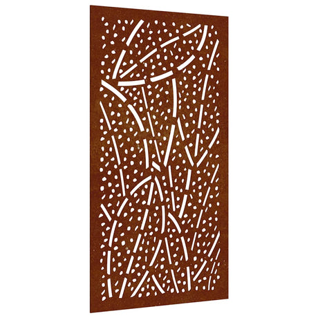 Vidaxxl décoration murale jardin feuille design 105x55 cm acier corten