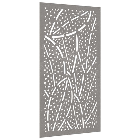 Vidaxxl décoration murale jardin feuille design 105x55 cm acier corten