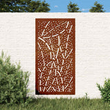 Vidaxxl décoration murale jardin feuille design 105x55 cm acier corten