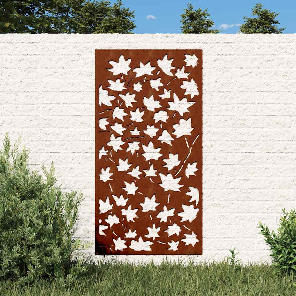 Vidaxx décoration murale jardin feuille d'érable design 105x55 cm acier corten