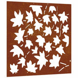 VidaXL décoration murale jardin feuille d'érable design 55x55 cm acier corten