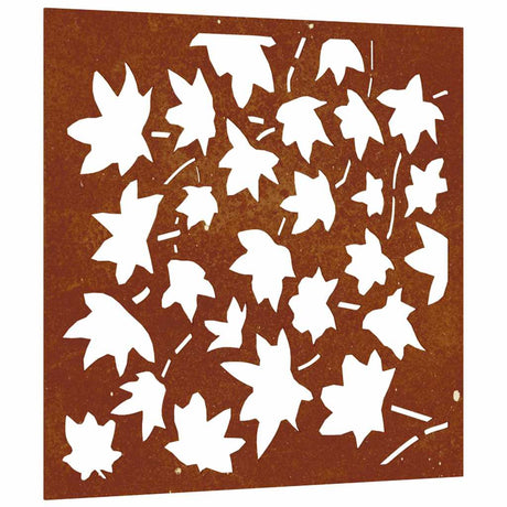 VidaXL décoration murale jardin feuille d'érable design 55x55 cm acier corten