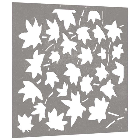 VidaXL décoration murale jardin feuille d'érable design 55x55 cm acier corten