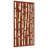 VidaXL Décoration murale jardin bambou design 105x55 cm acier corten
