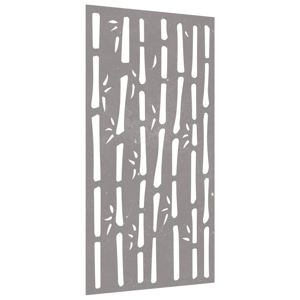 VidaXL Décoration murale jardin bambou design 105x55 cm acier corten
