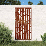 VidaXL Décoration murale jardin bambou design 105x55 cm acier corten