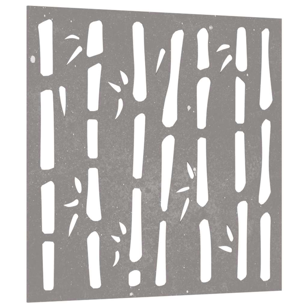 Vidaxxl décoration murale jardin bambou design 55x55 cm acier corten