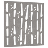 Vidaxxl décoration murale jardin bambou design 55x55 cm acier corten