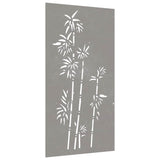 Vidaxxl décoration murale jardin bambou design 105x55 cm acier corten