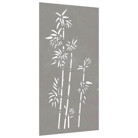 Vidaxxl décoration murale jardin bambou design 105x55 cm acier corten