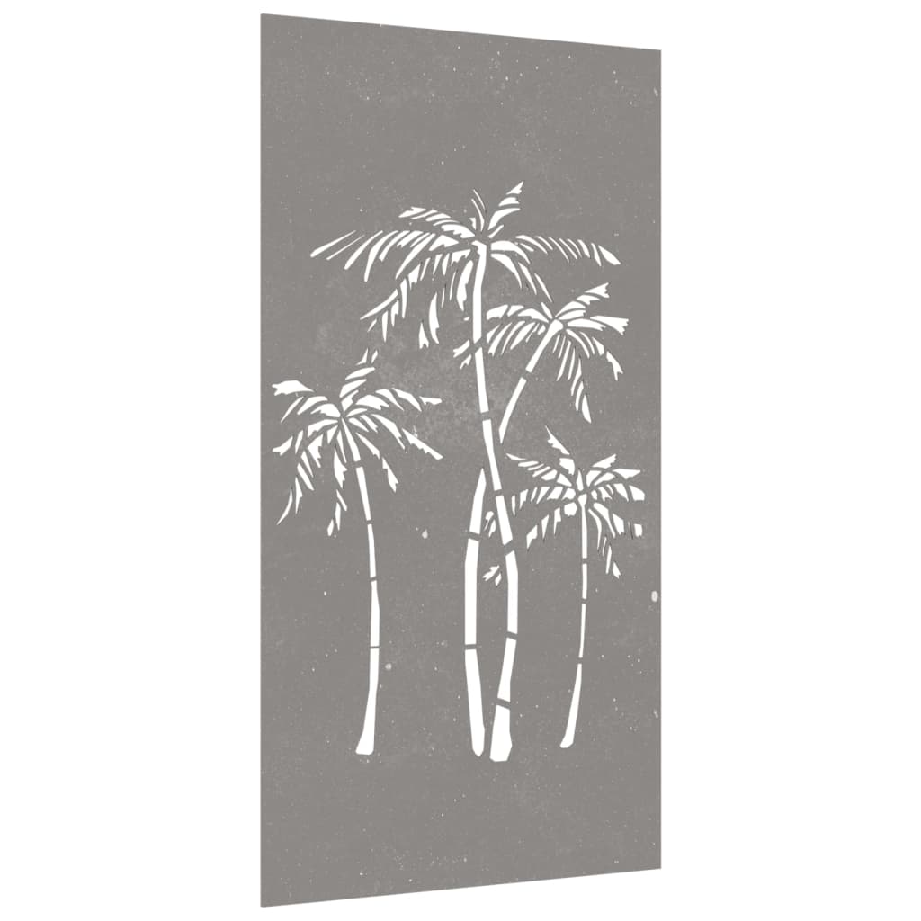 Vidaxl Decoración de la pared Garden Palm Tree Diseño 105x55 cm Cortenstaal