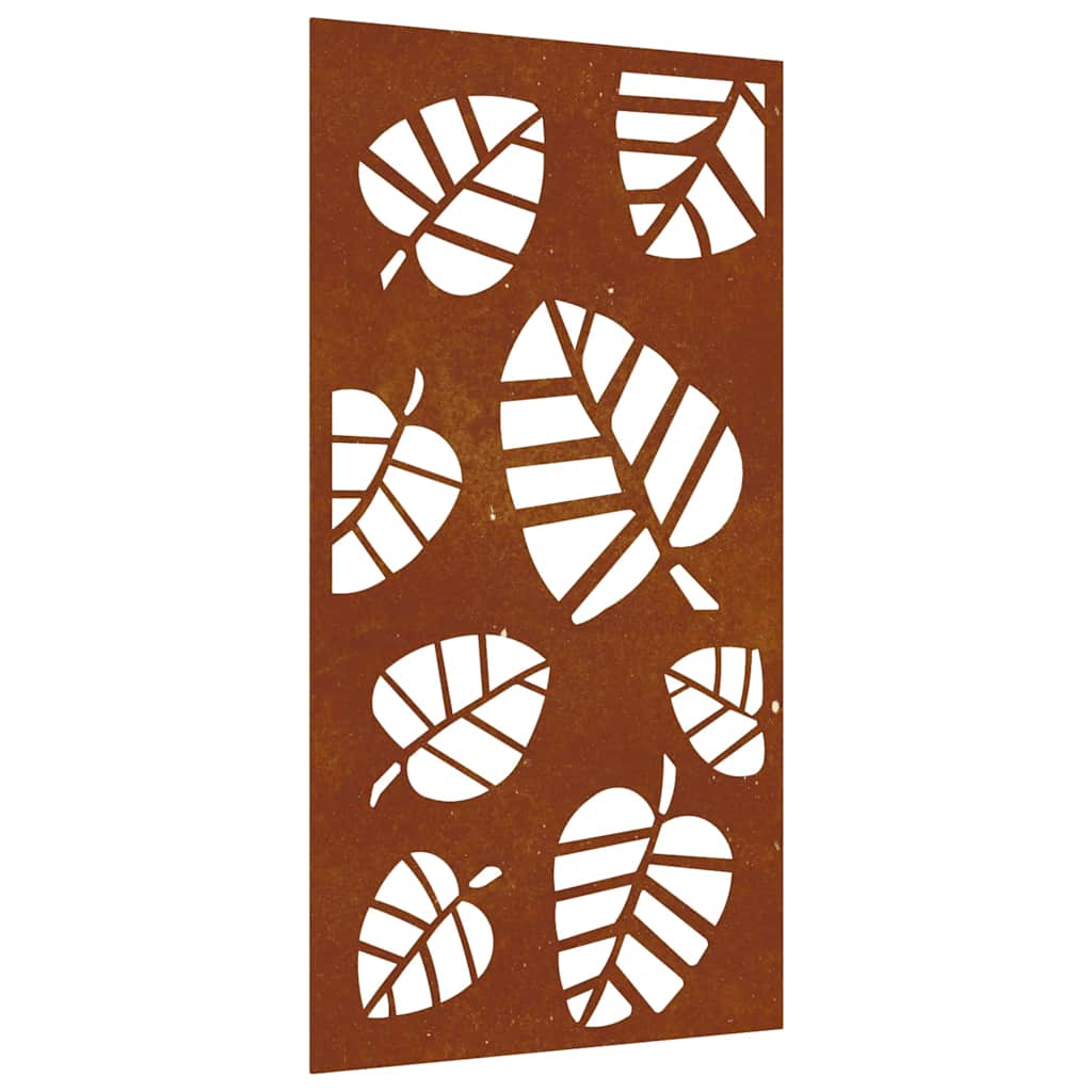 Vidaxxl décoration murale jardin feuille design 105x55 cm acier corten
