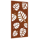 Vidaxxl décoration murale jardin feuille design 105x55 cm acier corten