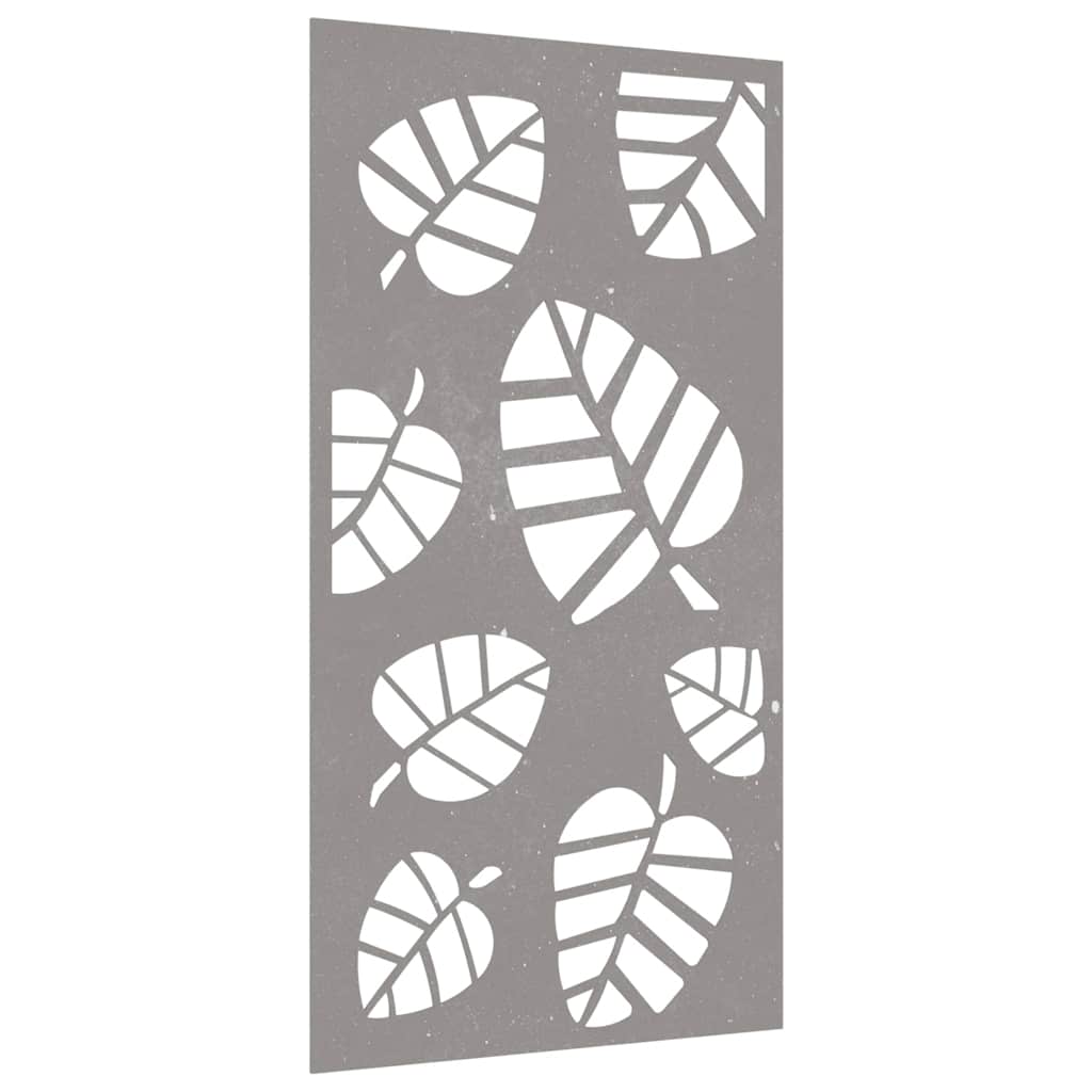 Vidaxxl décoration murale jardin feuille design 105x55 cm acier corten