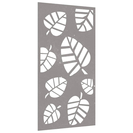 Vidaxxl décoration murale jardin feuille design 105x55 cm acier corten