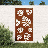Vidaxxl décoration murale jardin feuille design 105x55 cm acier corten