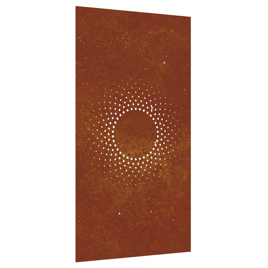 VidaXL décoration murale jardin soleil design 105x55 cm acier corten