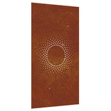 VidaXL décoration murale jardin soleil design 105x55 cm acier corten