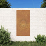 Vidaxl Wall Decoration Garden Sun Sports 105x55 cm Corten Steel