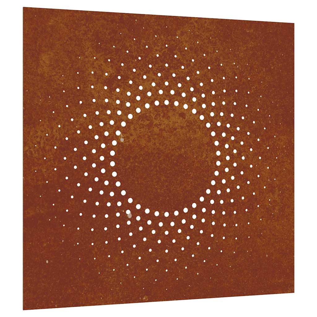 VidaXL décoration murale jardin soleil design 55x55 cm acier corten
