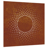 VidaXL décoration murale jardin soleil design 55x55 cm acier corten
