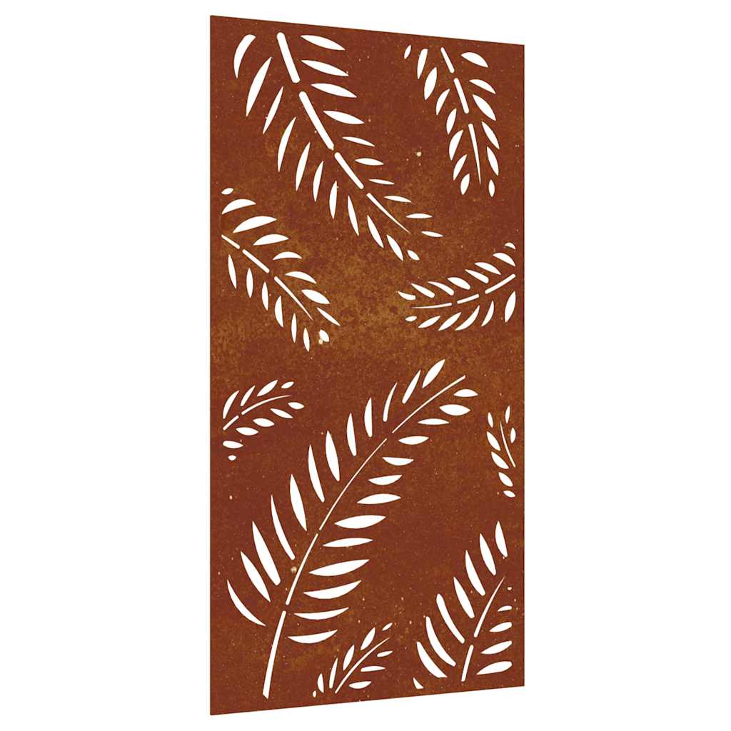Vidaxxl décoration murale jardin feuille design 105x55 cm acier corten