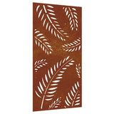 Vidaxxl décoration murale jardin feuille design 105x55 cm acier corten