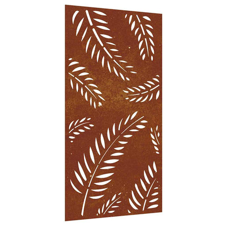 Vidaxxl décoration murale jardin feuille design 105x55 cm acier corten