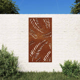 Vidaxxl décoration murale jardin feuille design 105x55 cm acier corten