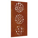 Vidaxxl décoration murale jardin feuille design 105x55 cm acier corten