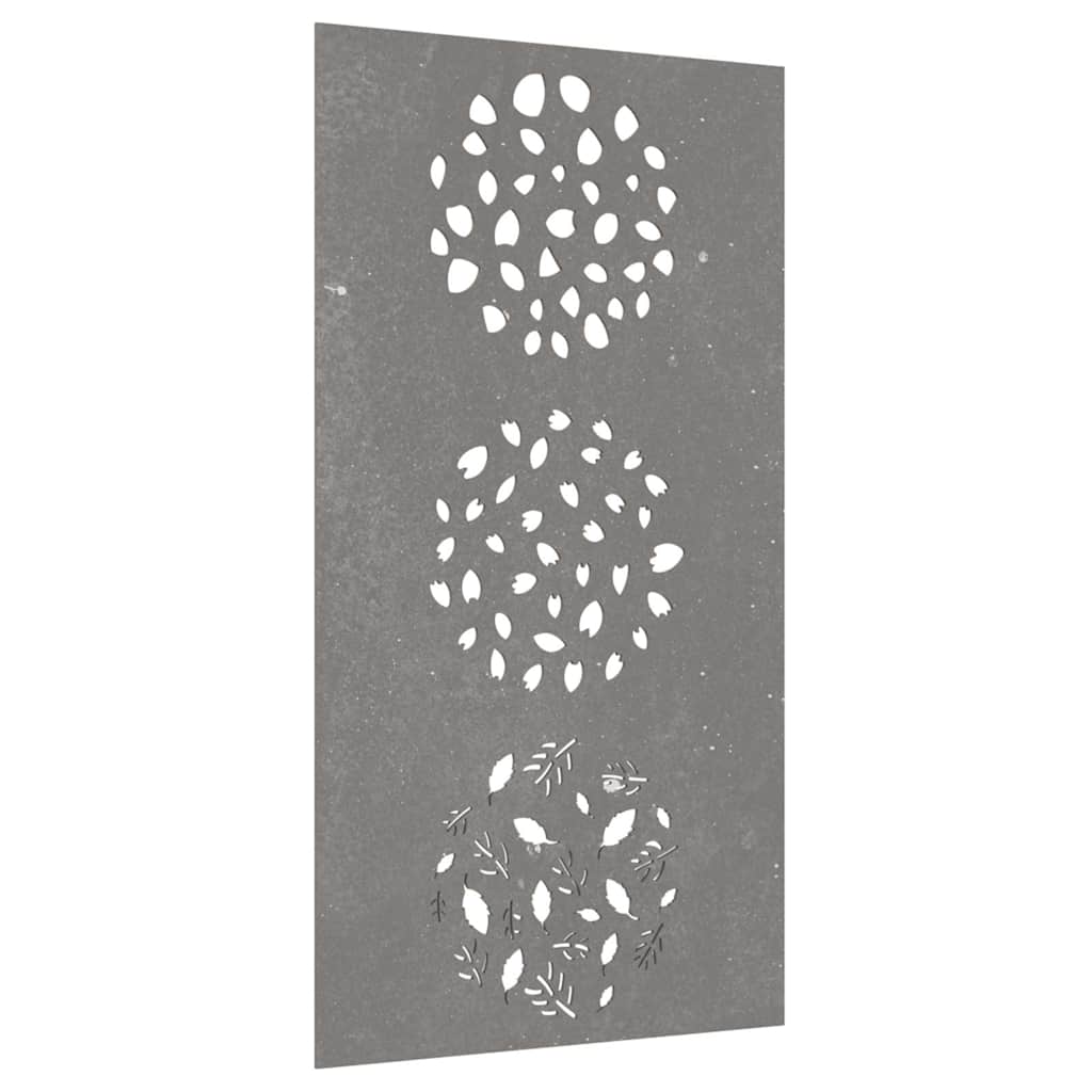 Vidaxxl décoration murale jardin feuille design 105x55 cm acier corten