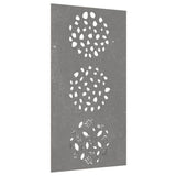 Vidaxxl décoration murale jardin feuille design 105x55 cm acier corten