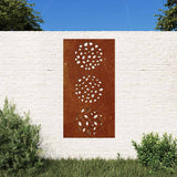 Vidaxxl décoration murale jardin feuille design 105x55 cm acier corten
