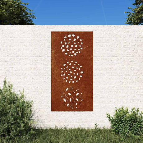 Vidaxxl décoration murale jardin feuille design 105x55 cm acier corten
