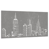 Vidaxxl décoration murale jardin skyline design 105x55 cm acier corten