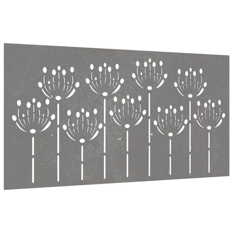VidaXL décoration murale jardin fleur design 105x55 cm acier corten