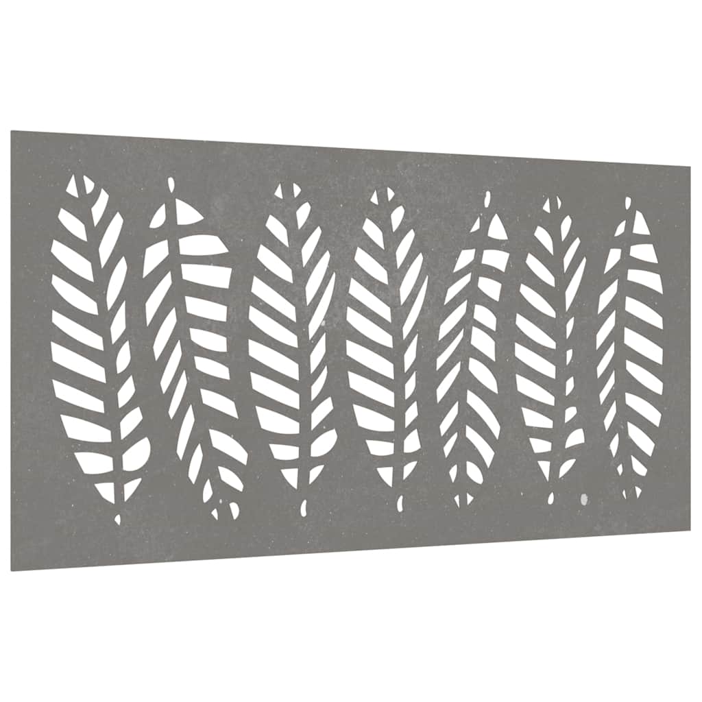 Vidaxxl décoration murale jardin feuille design 105x55 cm acier corten