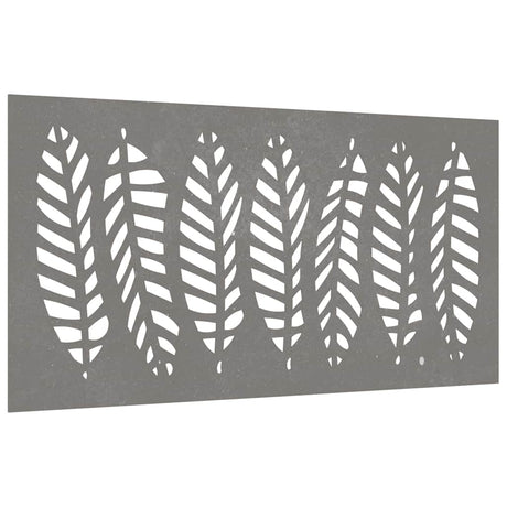 Vidaxxl décoration murale jardin feuille design 105x55 cm acier corten