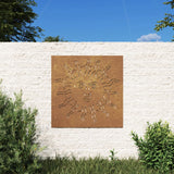 Vidaxl Wall Decoration Garden Sun Sport 55x55 cm Cortenstaal