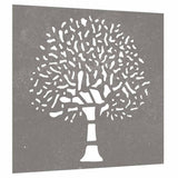 VidaXL décoration murale arbre de jardin design 55x55 cm acier corten