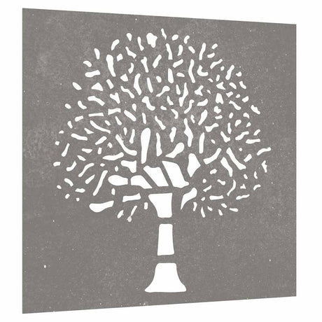 VidaXL décoration murale arbre de jardin design 55x55 cm acier corten